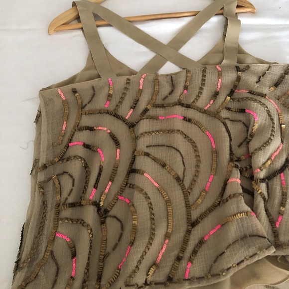 Sequinned swing fitted camisole top - Picture 2 of 3